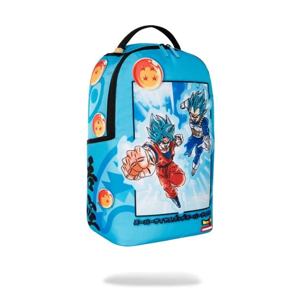 NEW Sprayground Dragon Ball Z Super Saiyan Blue Goku Vegeta Backpack Anime